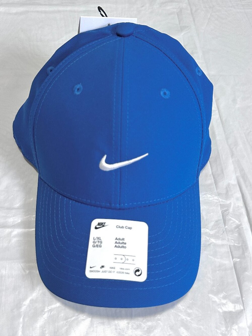 2026 Nike Men's Dri-FIT Club Structured Swoosh Cap Blue Sz L/XL Sport Athletic